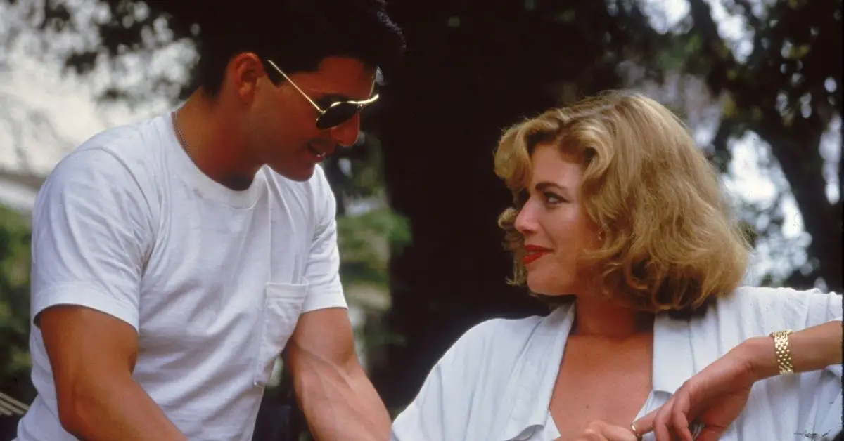 Tom Cruise et Kelly McGillis dans Top Gun