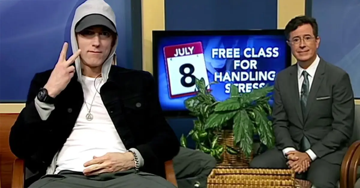 סטיבן קולבר ראיון עם אמינם