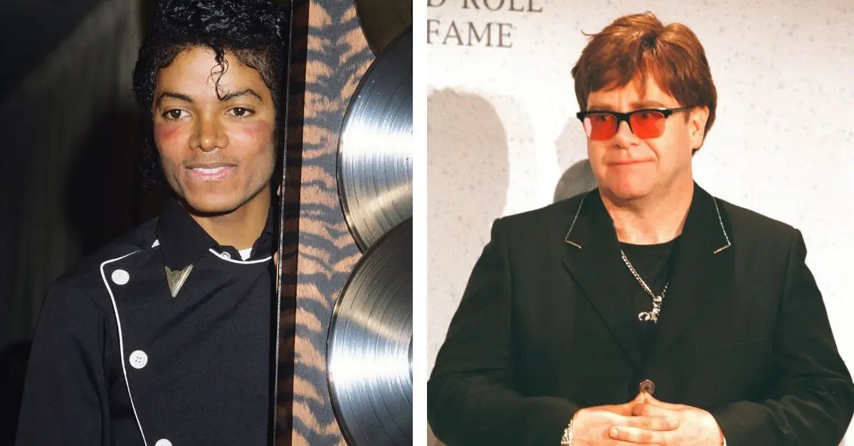 Michael Jackson e Elton John mais jovens