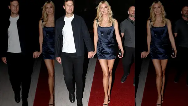 Ivanka Trump wearing a blue dress