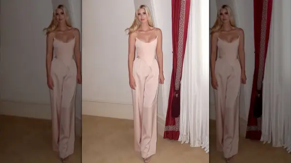 Ivanka Trump wearing a pink bodysuit