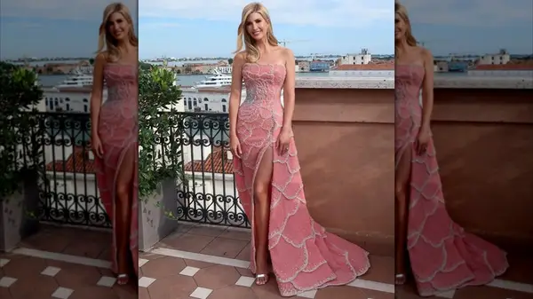 Ivanka Trump in a pink gown