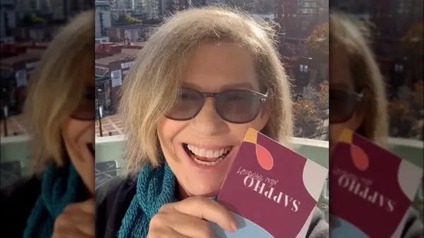 JoAnn Fowler posing with makeup