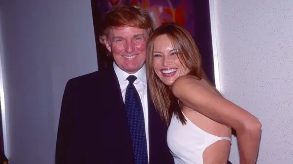 Melania and Donald Trump at an event in the 