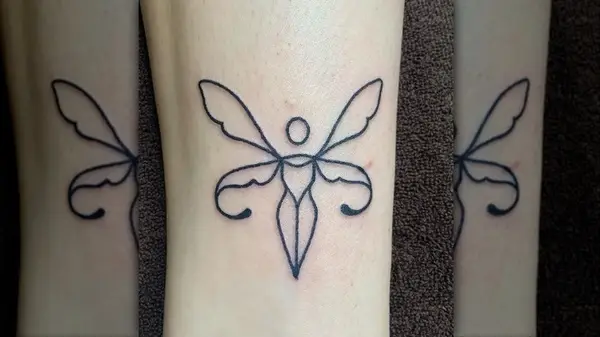 Uterus fairy tattoo