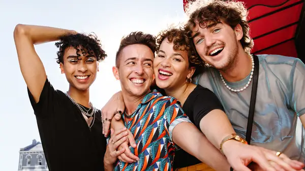 Group of gender non-conforming friends