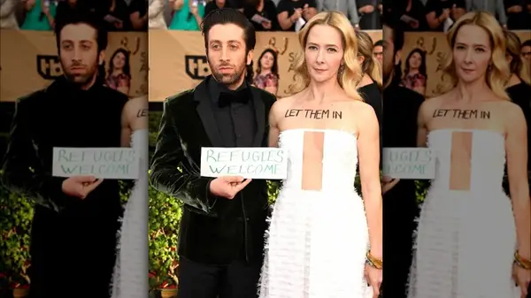 Simon Helberg, Jocelyn Towne, refugees welcome