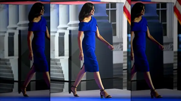 Usha Vance in a royal blue dress at the 2024 Republican National Convention