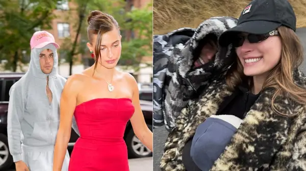 Justin Bieber out with Hailey Bieber vs Justin Bieber with Hailey Bieber on social media