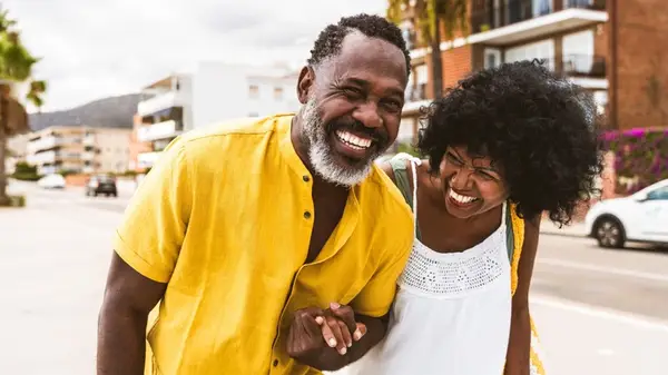 A couple holding hands