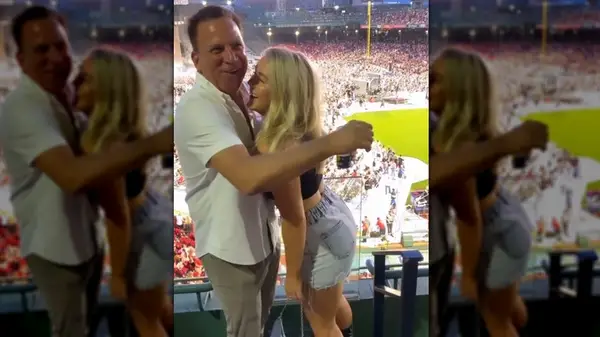 Nicholas Riccio with Karoline Leavitt