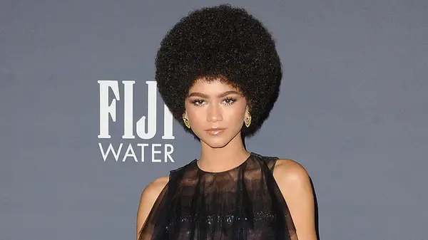 Zendaya with an afro