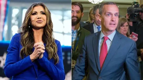 Kristi Noem and Bryon Noem side by side photos