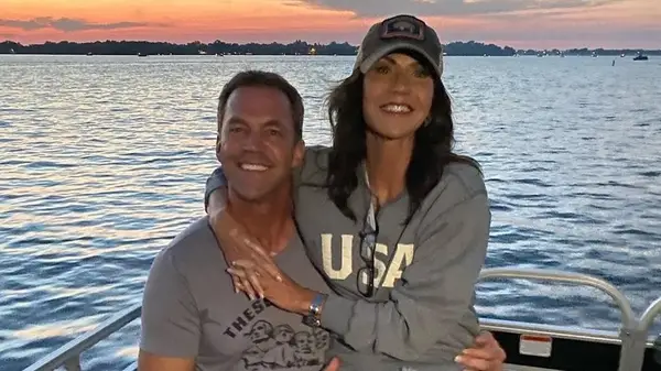 Bryon Noem and Kristi Noem on a boat