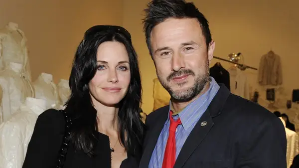 Courteney Cox and David Arquette together