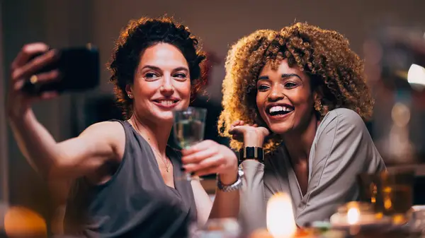 Women taking a selfie