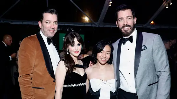 Jonathan Scott, Zooey Deschanel, Lisa Phan, and Drew Scott