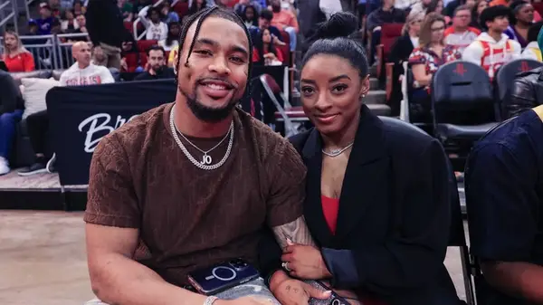 Jonathan Owens with Simone Biles