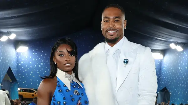 Simone Biles and Jonathan Biles on the red carpet