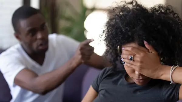 Boyfriend scolding girlfriend