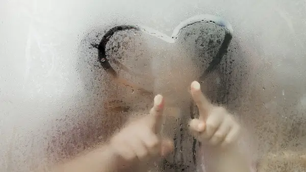 Couple having shower sex