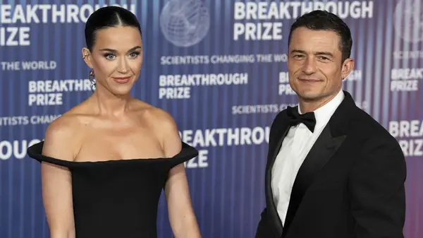 Katy Perry on the red carpet with Orlando Bloom