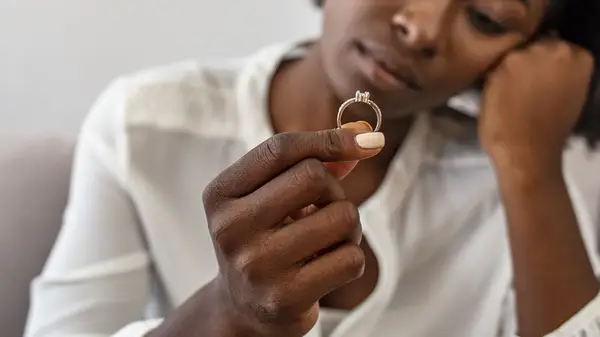 Looking at engagement ring