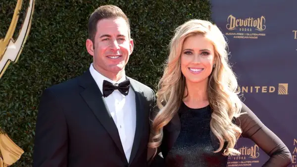 Tarek El Moussa posing with Christina Haack