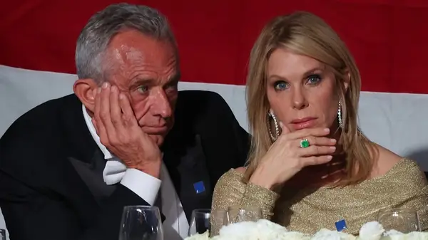 Cheryl Hines and Robert F. Kennedy Jr. looking perturbed