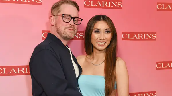 Brenda Song and Macaulay Culkin at Clarins launch event in March 2024