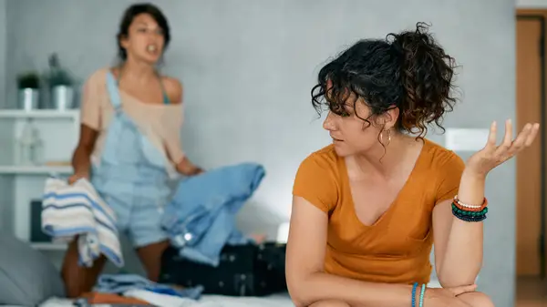 lesbian couple breaking up