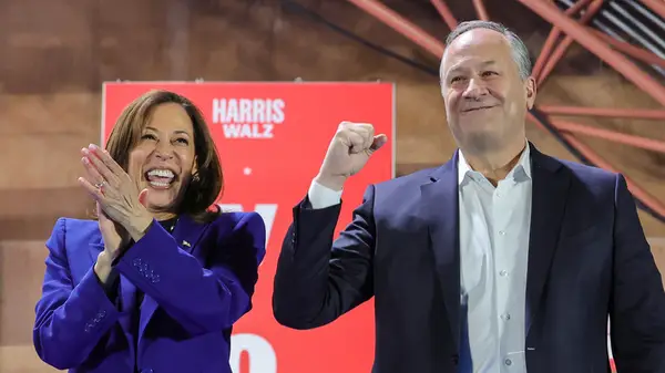 Kamala Harris and Doug Emhoff on the 2024 presidential campaign