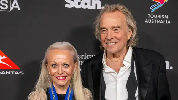 Jacki Weaver on the red carpet with Sean Taylor