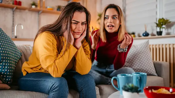 woman angry at friend