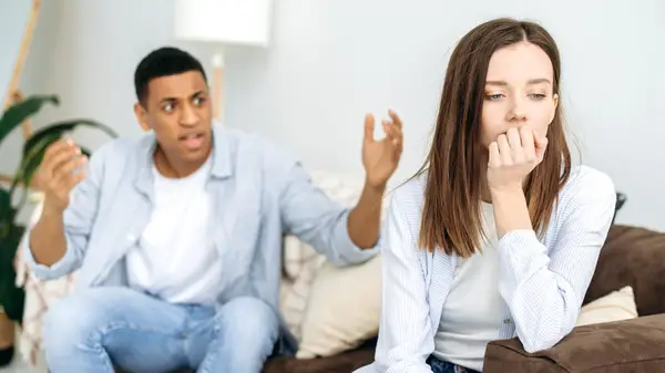 Man and woman talking