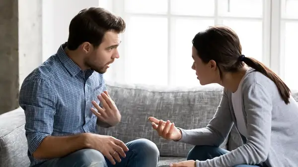 Man and woman arguing