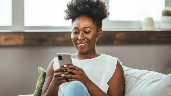 Woman looking at phone