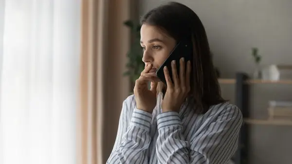 Woman having phone call