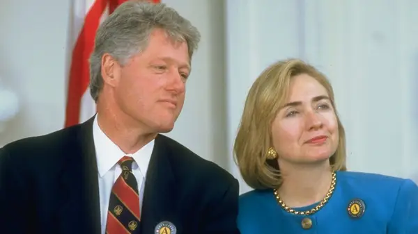 Bill Clinton and Hillary Clinton in the 1990s