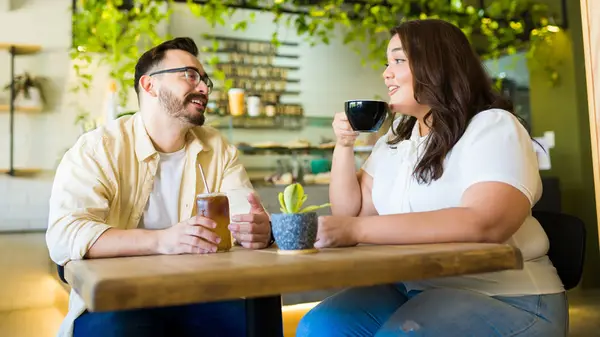 Man and woman talking