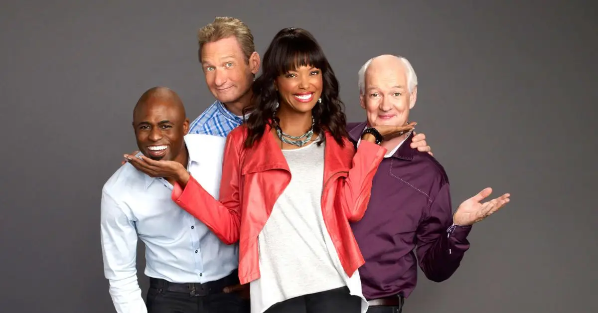 Sesión de fotos de Aisha Tyler, Ryan Stiles, Wayne Brady y Colin Mochrie