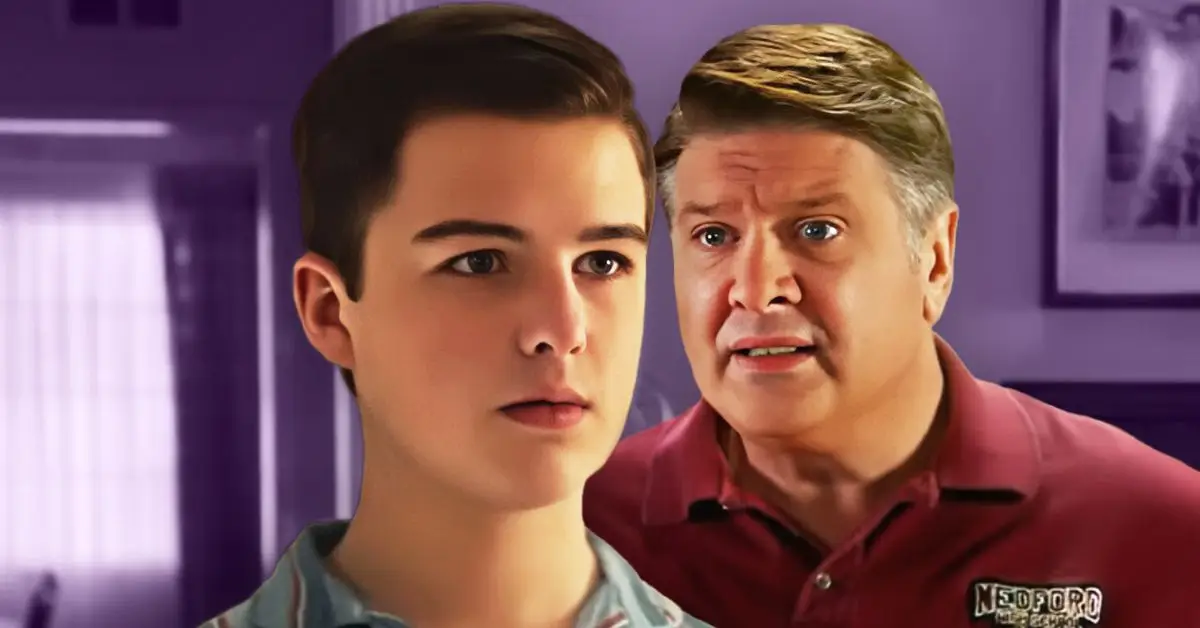 Iain Armitage och Lance Barber i Young Sheldon