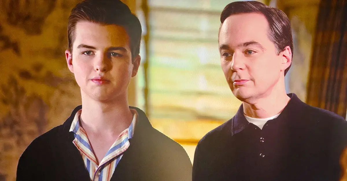 Iain Armitage e Jim Parsons nel ruolo di Sheldon Cooper