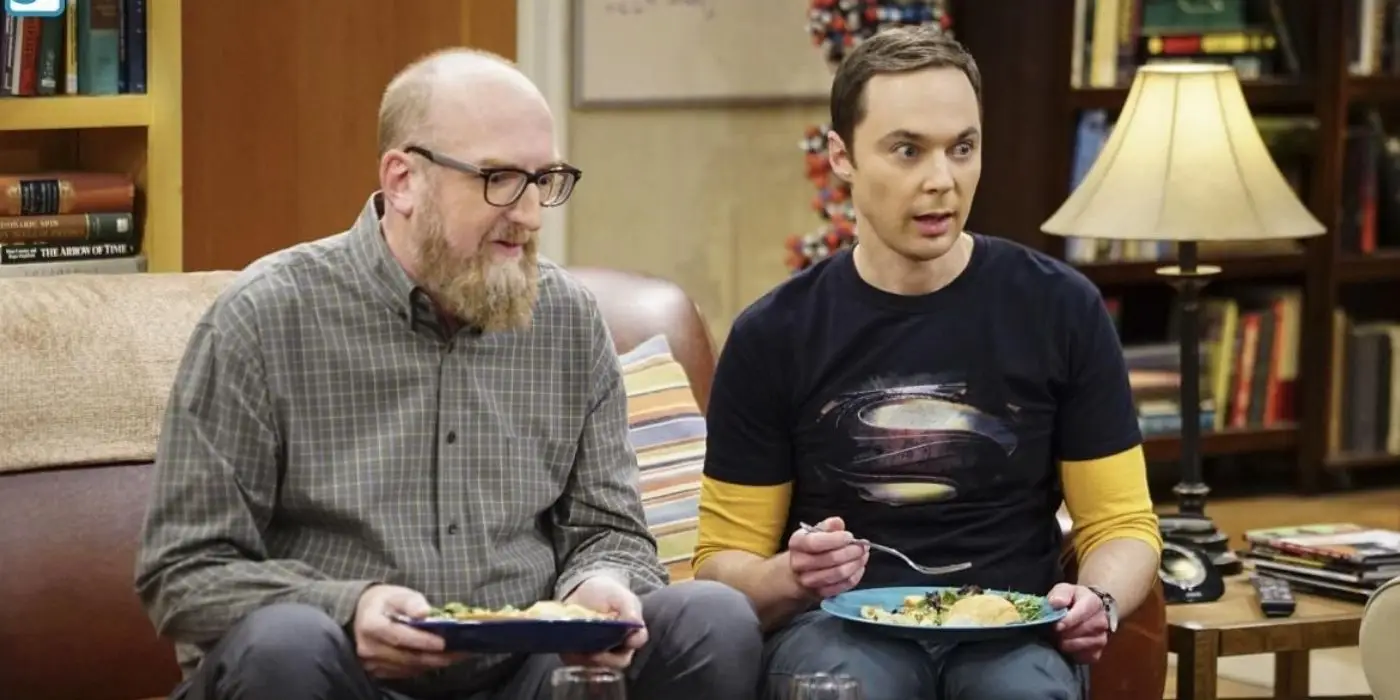 Brian Posehn como Bert y Jim Parsons como Sheldon en