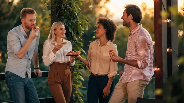 Friends on a double date