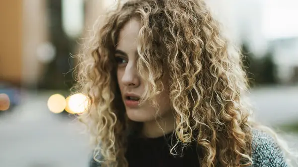 woman stares at mystery man