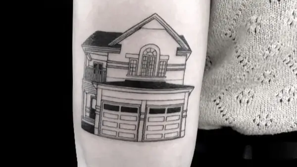 Tattoo of a house