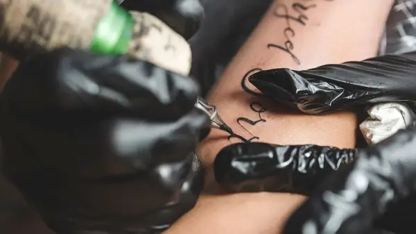 progress of a tattoo