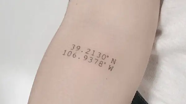 Coordinate tattoo