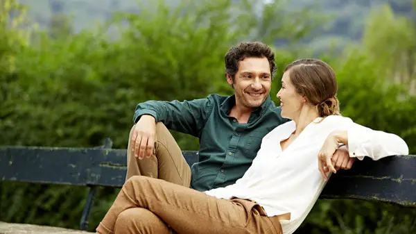 affectionate couple outdoors